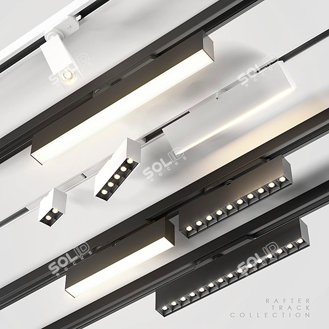 AQForm Rafter Track Lights 3D model image 1