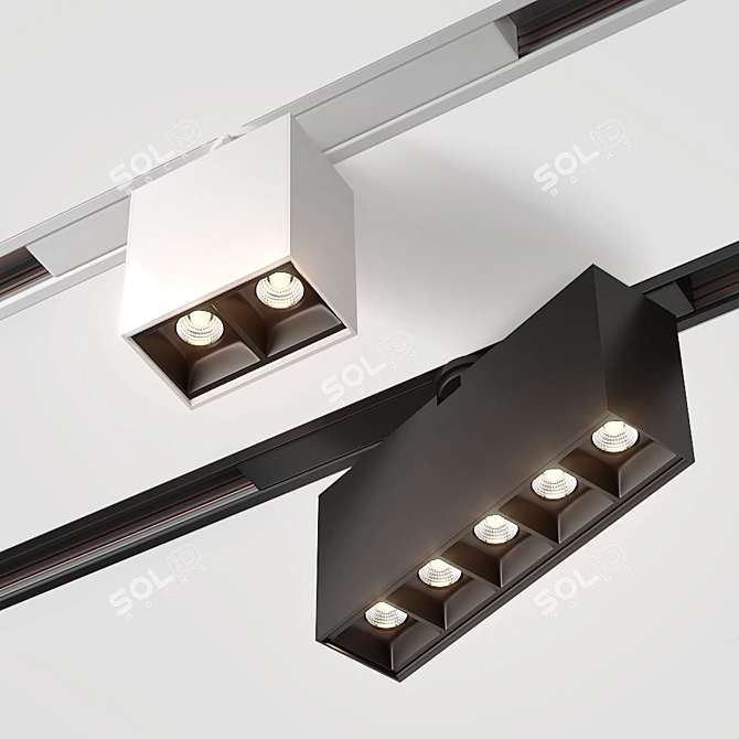 AQForm Rafter Track Lights 3D model image 3