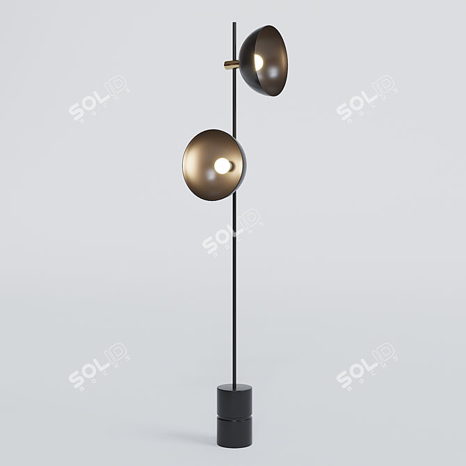 Elegant ZENA Floor Lamp: Modern Design 3D model image 1