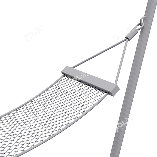 Cozy Courtyard Stationary Hammock 3D model image 4