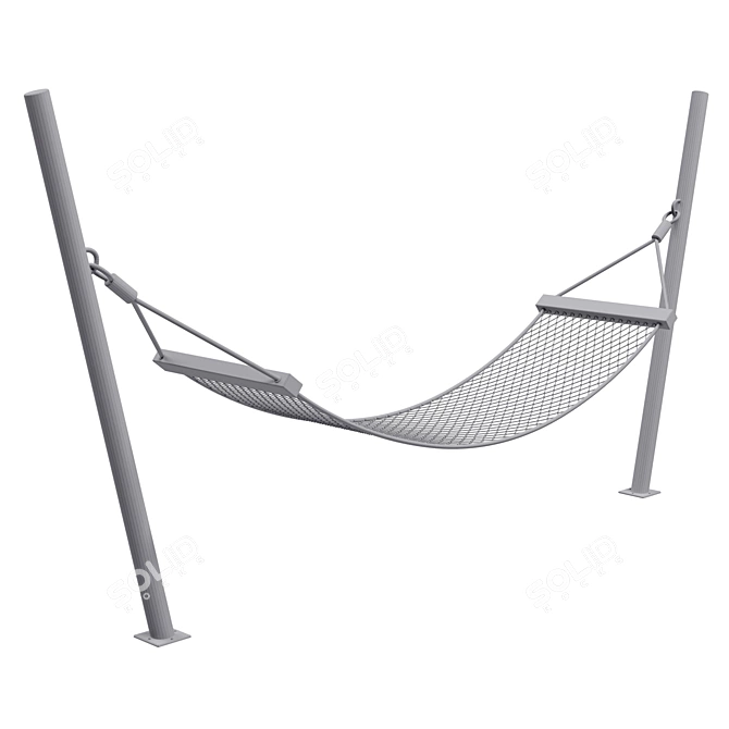 Cozy Courtyard Stationary Hammock 3D model image 5