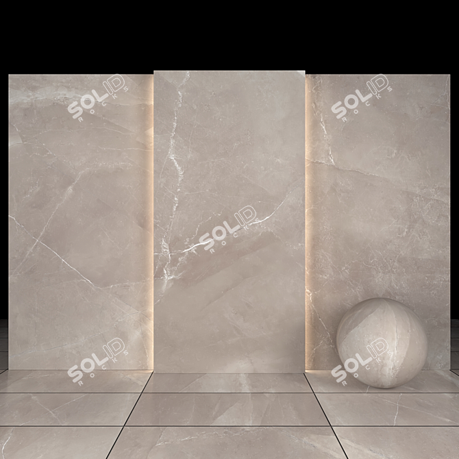 Pulpis Gray Marble Tiles 3D model image 1