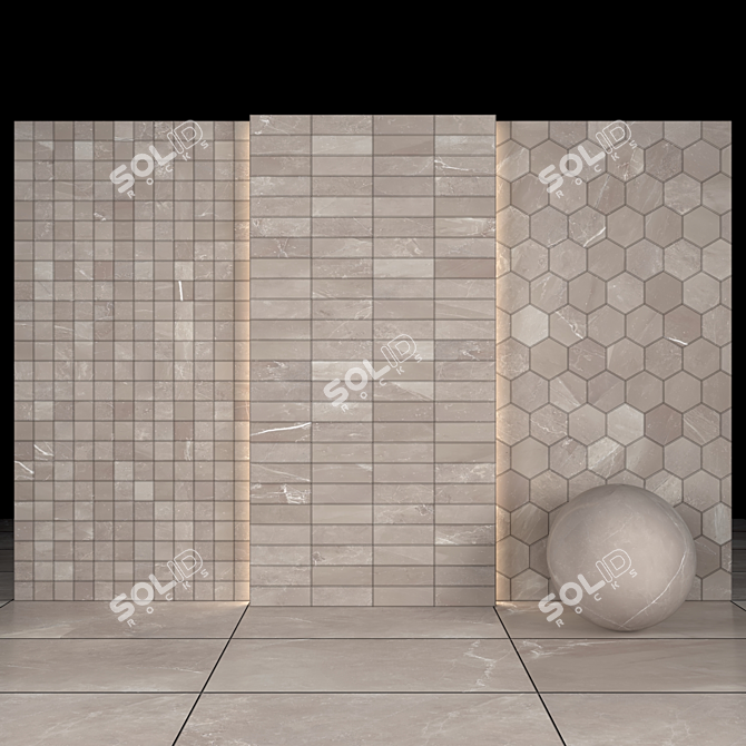 Pulpis Gray Marble Tiles 3D model image 3