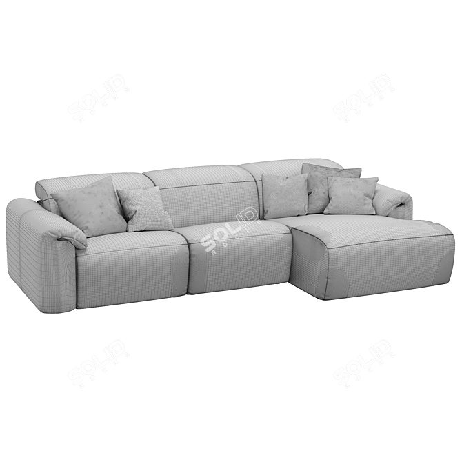 Felis Glove Modular Sofa - Stylish and Versatile Couch 3D model image 3