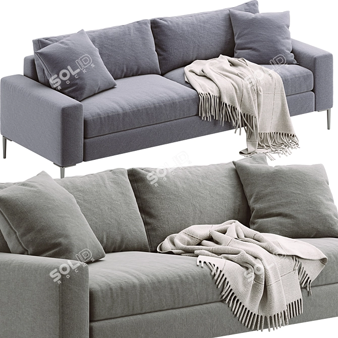 Modern Nova Sofa: Stylish and Versatile 3D model image 1