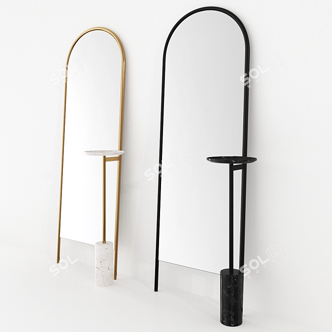 Tim Rundle-designed Michelle Freestanding Mirror 3D model image 3