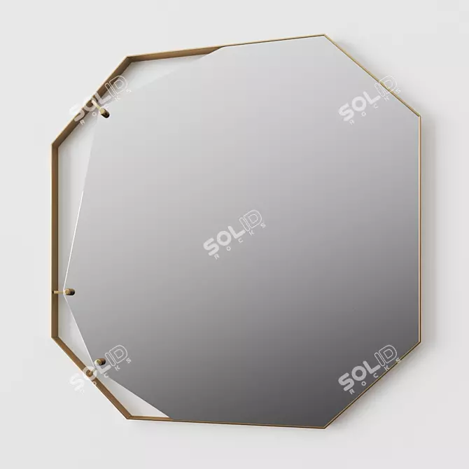 Sleek Pinch Mirror: A Design Marvel from Fiam Italia 3D model image 1