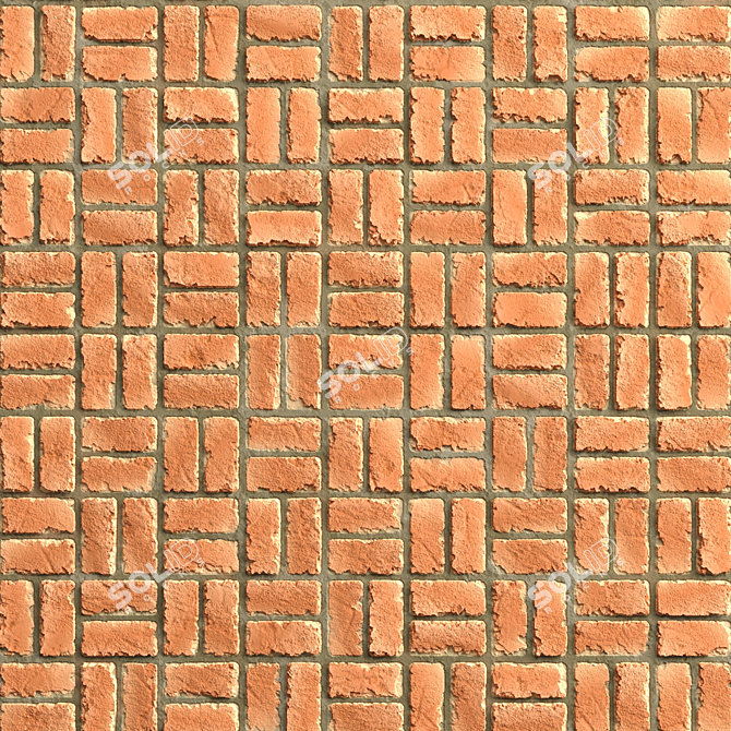 4 Pattern Brick Tiles - PBR Materials 3D model image 3