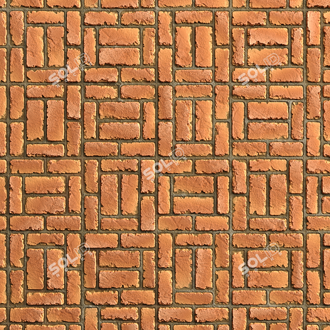 4 Pattern Brick Tiles - PBR Materials 3D model image 4