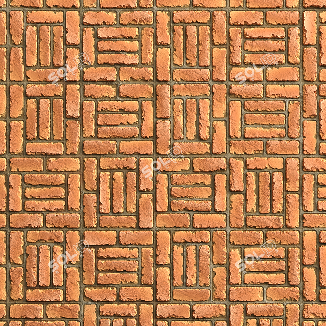 4 Pattern Brick Tiles - PBR Materials 3D model image 5