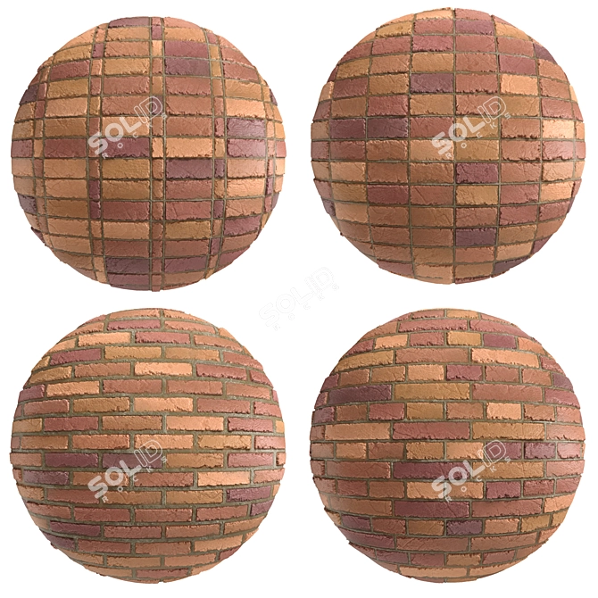 4 Pattern Brick Tiles - PBR Materials 3D model image 6