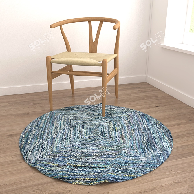 Round Carpets Set: Versatile and Detailed 3D model image 4