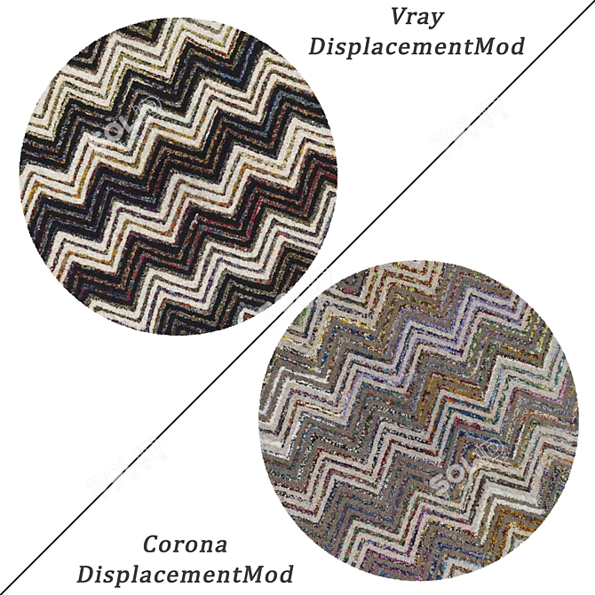 Versatile Round Carpets Set 3D model image 2