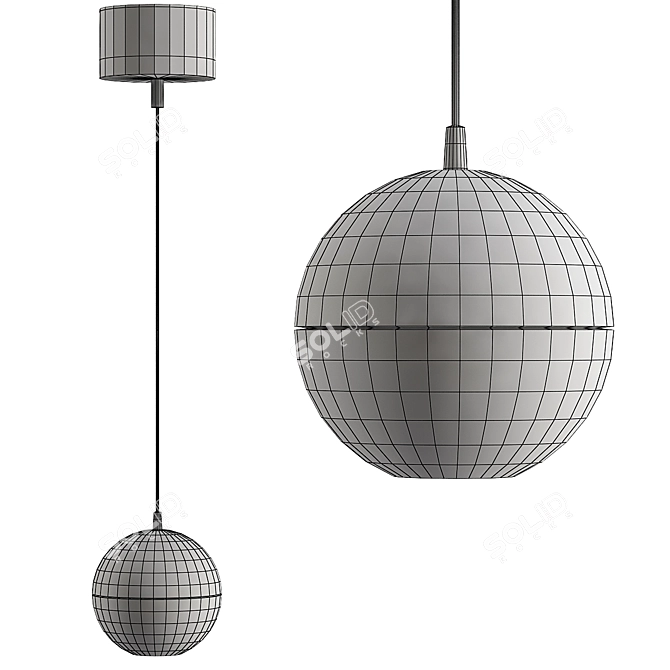 Elegant Bocci LED Lighting Fixture 3D model image 2