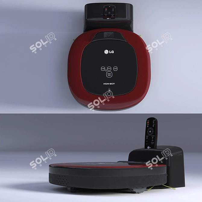 LG HOM-BOT Robot Vacuum: Powerful Cleaning Made Easy 3D model image 8