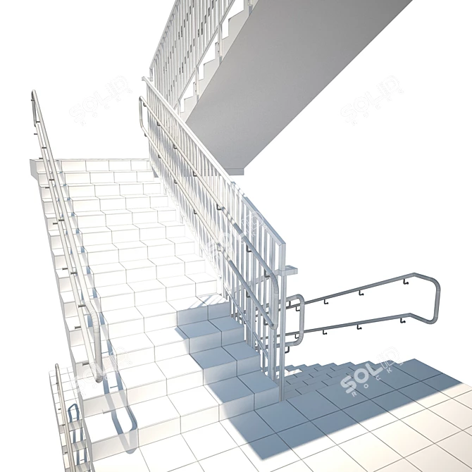 Safe School Ladder: Modern Design 3D model image 4