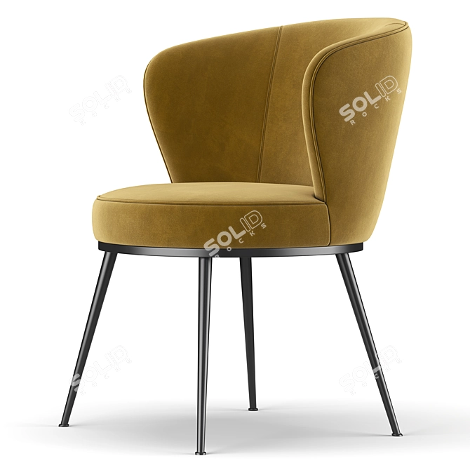 Elegant Richmond Chair 3D model image 4