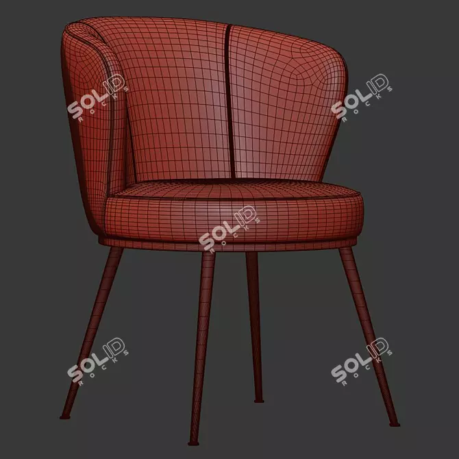 Elegant Richmond Chair 3D model image 5