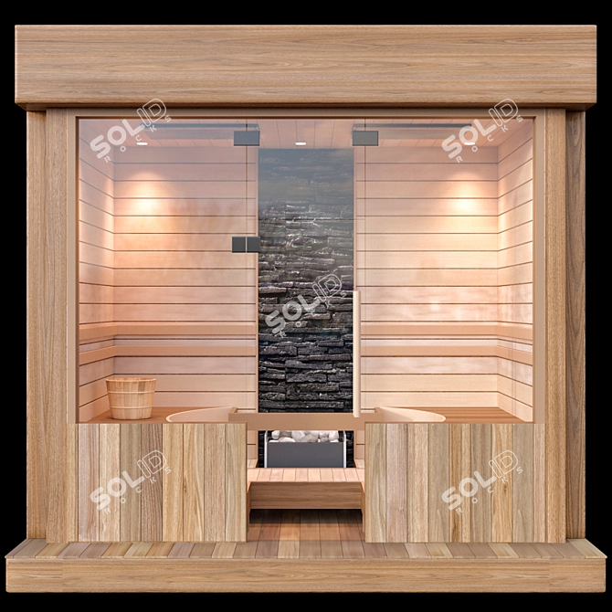 Compact Sauna: Easy Set-Up, High Quality 3D model image 1