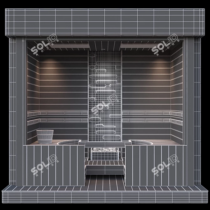 Compact Sauna: Easy Set-Up, High Quality 3D model image 5