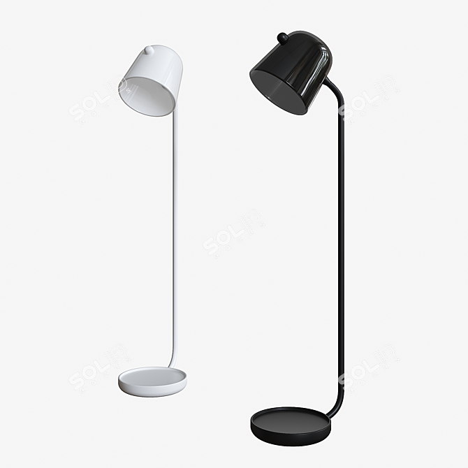 Elegant MONA Large Floor Lamp 3D model image 4