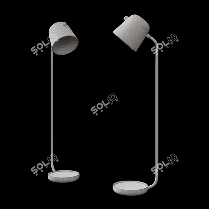 Elegant MONA Large Floor Lamp 3D model image 2