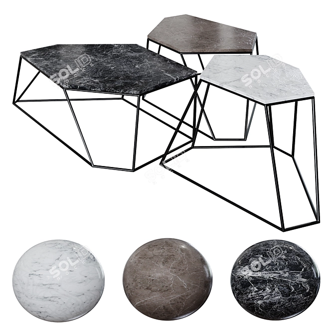 Marble Bunker51 Coffee Tables by Versmissen 3D model image 1