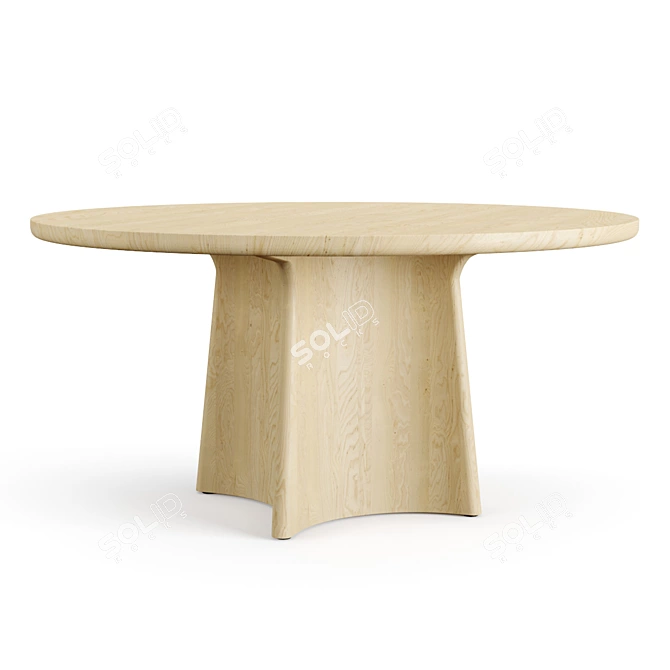 Elegant Button Dining Table 3D model image 3
