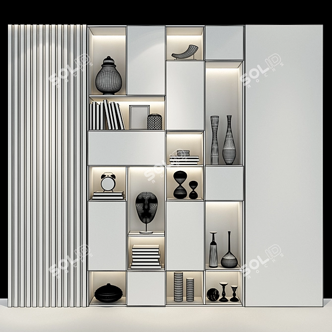 Versatile Storage Solution: Shelving Set 163 3D model image 2