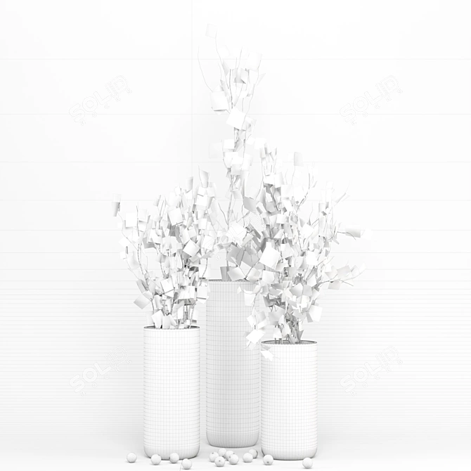 Eucalyptus Bouquet - Indoor Plant Set 3D model image 4