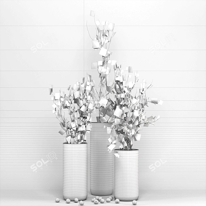 Eucalyptus Bouquet - Indoor Plant Set 3D model image 5