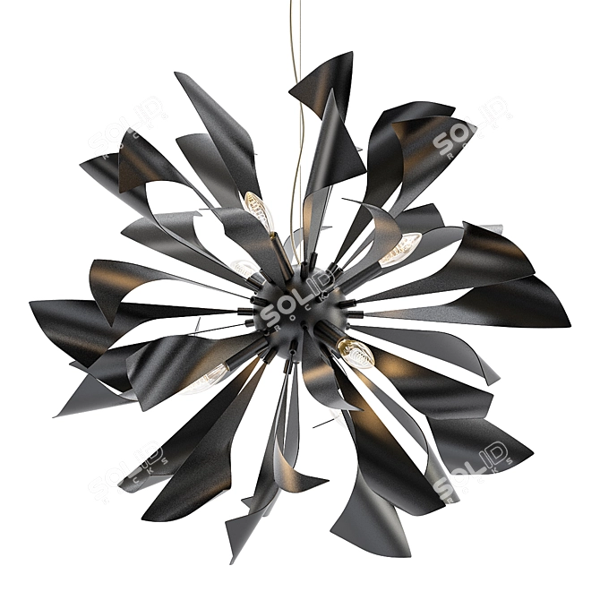 Elegant Spiraglio Pendant Light 3D model image 1