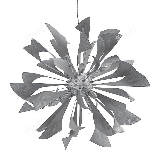 Elegant Spiraglio Pendant Light 3D model image 2