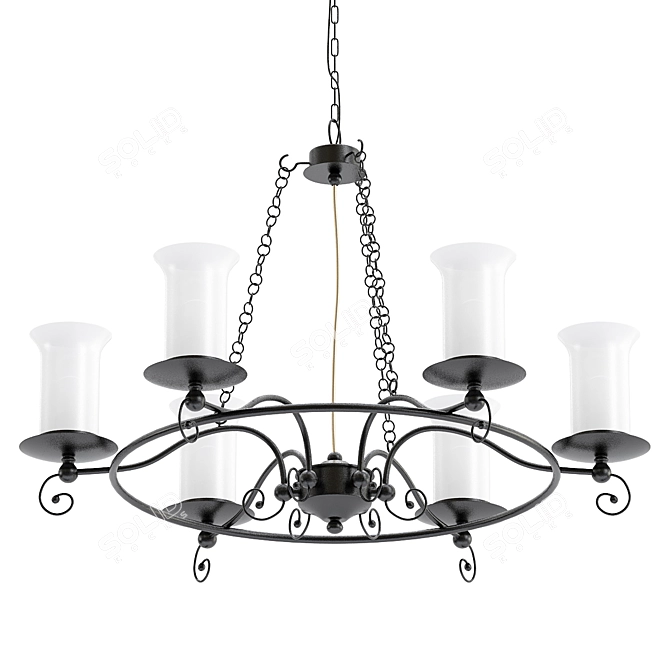 Elegant ST Luce Ancora Chandelier 3D model image 1