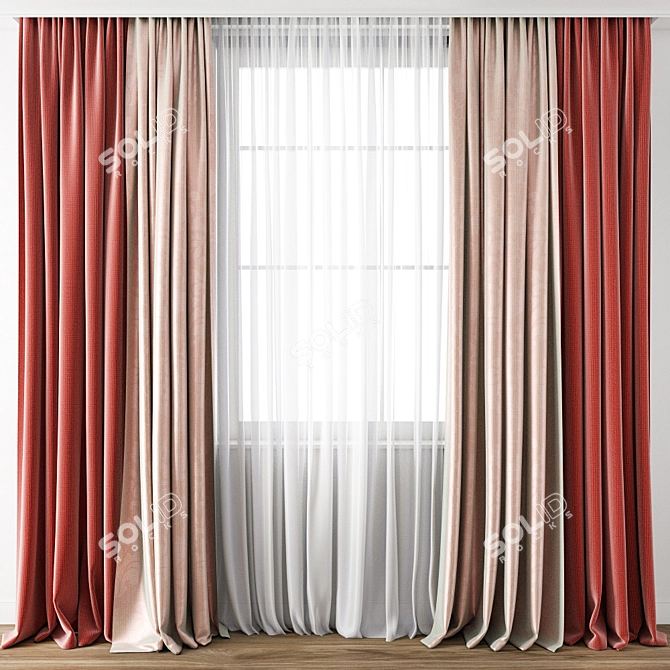 Exquisite Curtain Model: 3DS Max & OBJ 3D model image 4