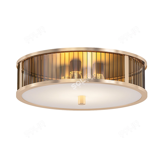 Sleek Venus Pendant Light - Gold 3D model image 1