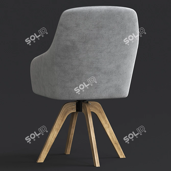 Modern Swivel Arm Accent Chair 3D model image 4