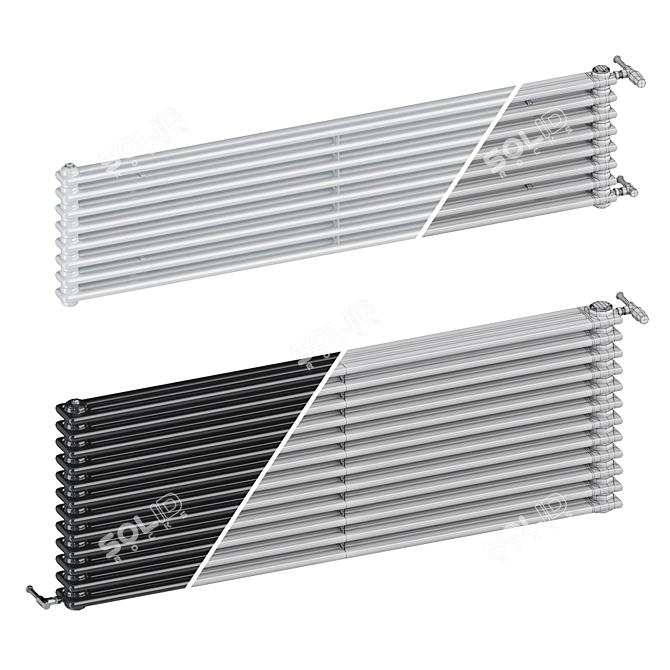 Zehnder Charleston Radiator Set 3D model image 5