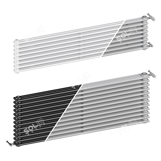 Zehnder Charleston Radiator Set 3D model image 6