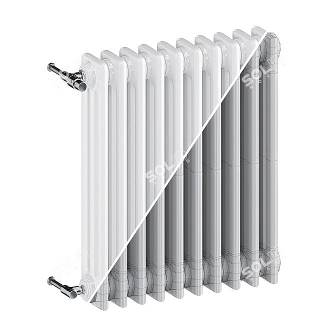 Zehnder Charleston Radiator Set 3D model image 7