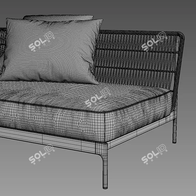 Gloster Grand Weave Modular Sofa 3D model image 3