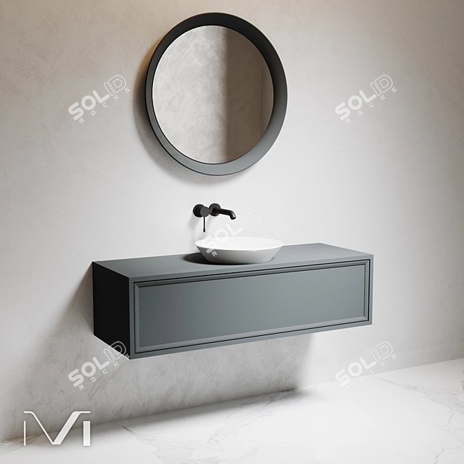 Modular Bathroom Console Set 3D model image 2
