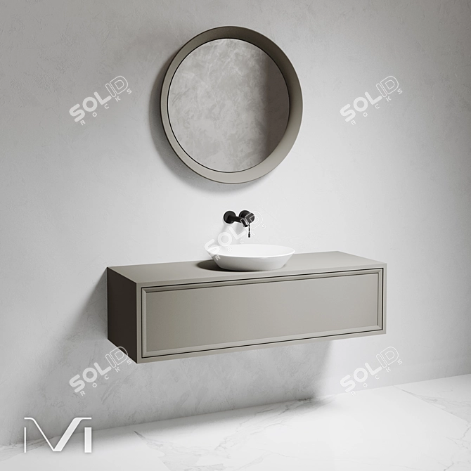 Modular Bathroom Console Set 3D model image 5
