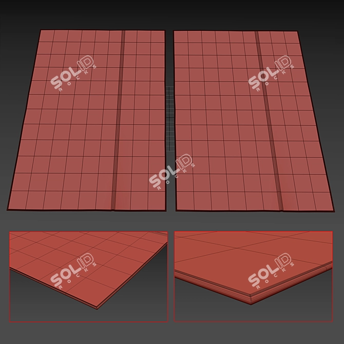 Decorative Geometric Rug 107 3D model image 3