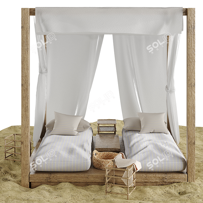 Seaside Serenity Lounge Set 3D model image 2