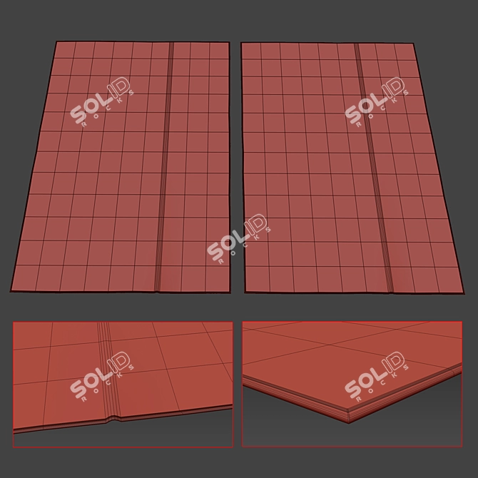 Plush Polys Rug - Vet Approved! 3D model image 4