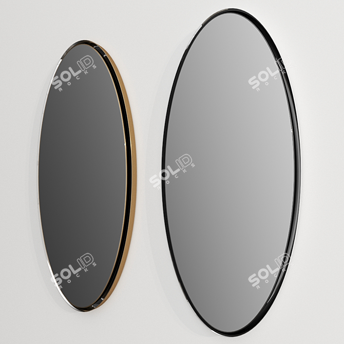 Sleek Murray Mirror - 2013 Minotti 3D model image 1