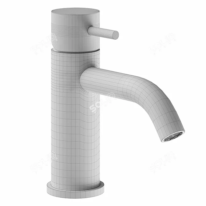 Modern Single Lever Washbasin Mixer: Cisal Xion Inox 3D model image 2