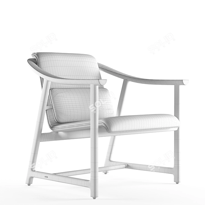 Elegant Mandarin Lounge Chair 3D model image 4