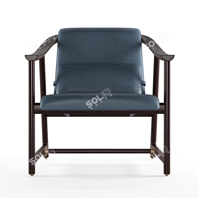 Elegant Mandarin Lounge Chair 3D model image 7